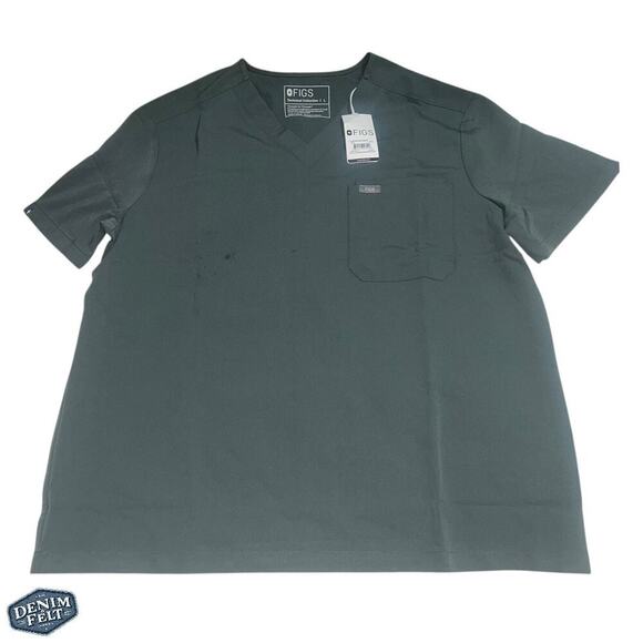 FIGS Men’s Green Leon Three-Pocket Scrub Top™ | NEW/NWT!! - Picture 4 of 11